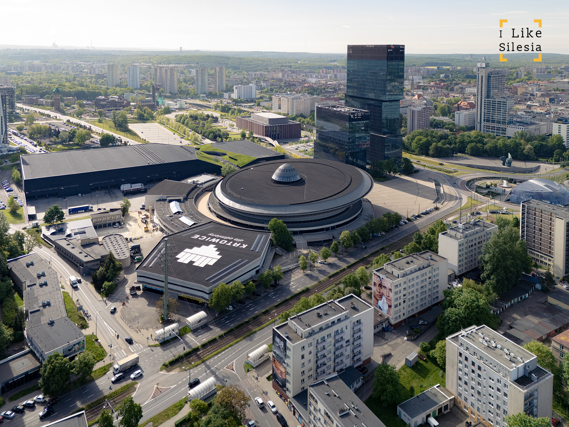 Spodek, napis Katowice, KTW #494